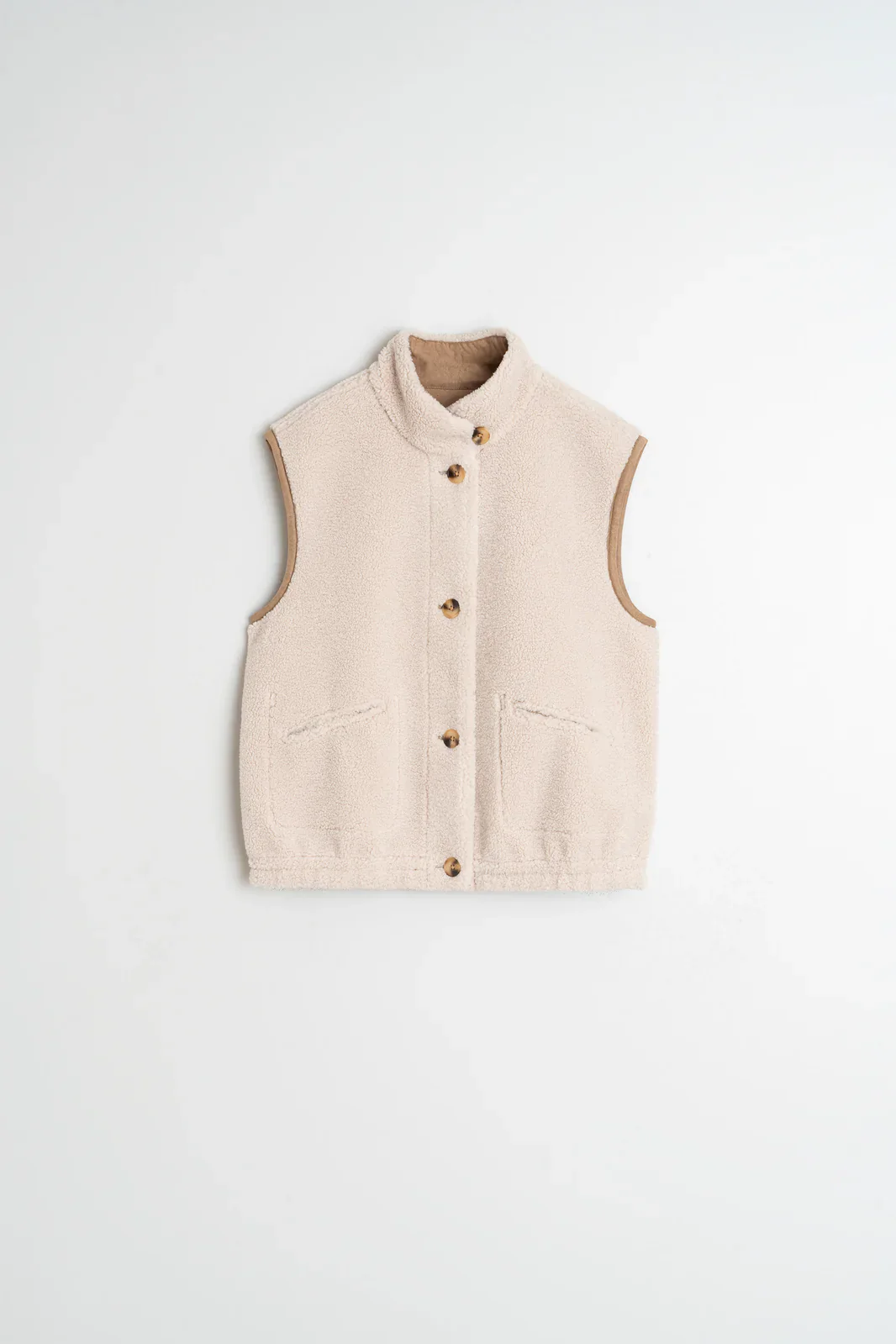 CHALECO TEDDY REVERSIBLE CRUDO - Imagen 6