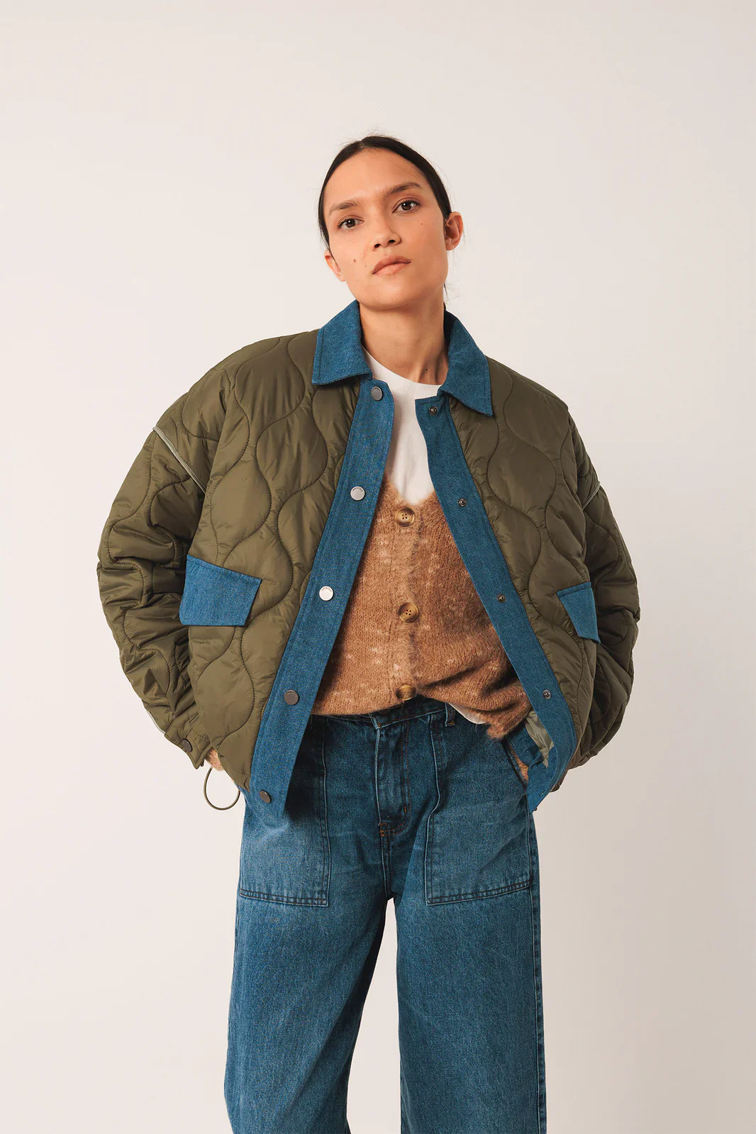 CAZADORA ACOLCHADA RETRO KHAKI