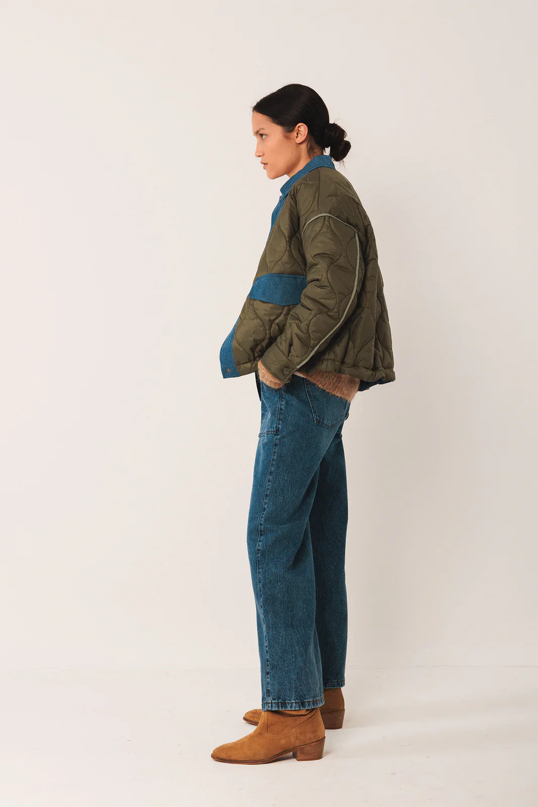 CAZADORA ACOLCHADA RETRO KHAKI - Imagen 3