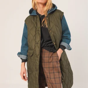 ABRIGO ACOLCHADO COMBINADO KHAKI